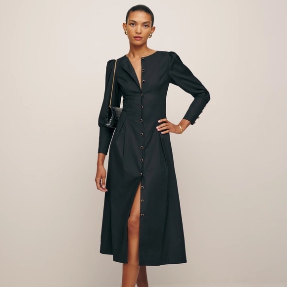 Reformation Halia Dress NWT - Black - Picture 1 of 8